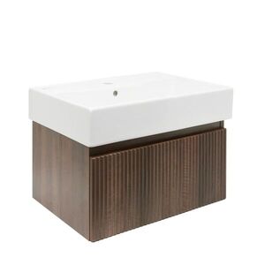 Koupelnová skříňka s umyvadlem SAT Evolution 58x30x44, 8 cm ořech mat SATEVO60NAU2 SATEVO60NAU2 obraz