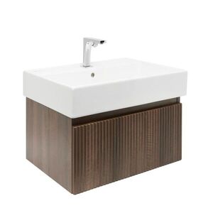 Koupelnová skříňka s baterií a umyvadlem SAT Evolution 1 58x30x44, 8 cm ořech mat SATEVO60NAU2BA SATEVO60NAU2BA obraz
