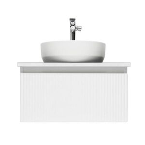 Koupelnová skříňka s umyvadlem a baterií SAT Evolution 58x30x44, 8 cm bílá mat SATEVO60WMDBUB SATEVO60WMDBUB obraz