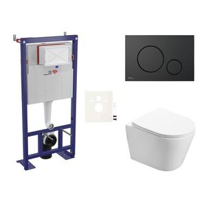 Cenově zvýhodněný závěsný WC set SAT do lehkých stěn / předstěnová montáž + WC SAT Infinitio SIKOSSIN68 SIKOSSIN68 obraz