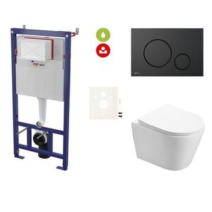 Cenově zvýhodněný závěsný WC set SAT do lehkých stěn / předstěnová montáž + WC SAT Infinitio SIKOSSIN68KECO SIKOSSIN68KECO obraz
