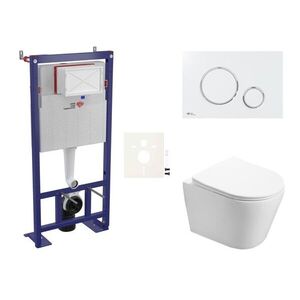 Cenově zvýhodněný závěsný WC set SAT do lehkých stěn / předstěnová montáž + WC SAT Infinitio SIKOSSIN70 SIKOSSIN70 obraz