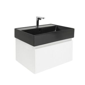 Koupelnová skříňka s baterií a umyvadlem SAT Evolution 1 58x30x44, 8 cm bílá mat SATEVO60WMU2BBA SATEVO60WMU2BBA obraz