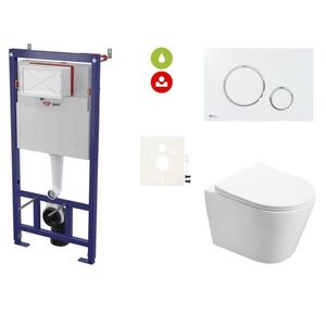 Cenově zvýhodněný závěsný WC set SAT do lehkých stěn / předstěnová montáž + WC SAT Infinitio SIKOSSIN70KECO SIKOSSIN70KECO obraz