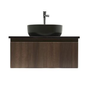 Koupelnová skříňka s umyvadlem a baterií SAT Evolution 78x30x44, 8 cm ořech mat SATEVO80NADBUC SATEVO80NADBUC obraz