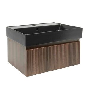 Koupelnová skříňka s umyvadlem SAT Evolution 78x30x44, 8 cm ořech mat SATEVO80NAU2B SATEVO80NAU2B obraz