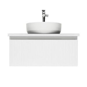 Koupelnová skříňka s umyvadlem a baterií SAT Evolution 78x30x44, 8 cm bílá mat SATEVO80WMDBUB SATEVO80WMDBUB obraz
