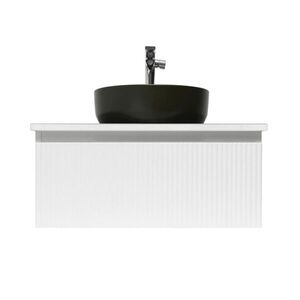 Koupelnová skříňka s umyvadlem a baterií SAT Evolution 78x30x44, 8 cm bílá mat SATEVO80WMDBUC SATEVO80WMDBUC obraz