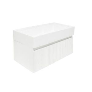 Koupelnová skříňka s umyvadlem SAT Evolution 78x30x44, 8 cm bílá mat SATEVO80WMU2 SATEVO80WMU2 obraz