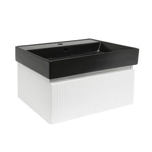 Koupelnová skříňka s umyvadlem SAT Evolution 78x30x44, 8 cm bílá mat SATEVO80WMU2B SATEVO80WMU2B obraz