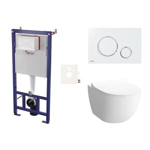 Cenově zvýhodněný závěsný WC set SAT do lehkých stěn / předstěnová montáž + WC SAT Infinitio SIKOSSINF70K SIKOSSINF70K obraz
