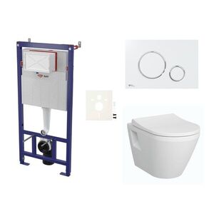 Cenově zvýhodněný závěsný WC set SAT do lehkých stěn / předstěnová montáž + WC VitrA Integra SIKOSSINTRE70K SIKOSSINTRE70K obraz