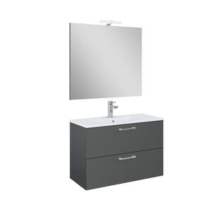 Koupelnová sestava s umyvadlem Ceramia Lea 81, 4x55x41, 7 cm antracit LEASET80A LEASET80A obraz