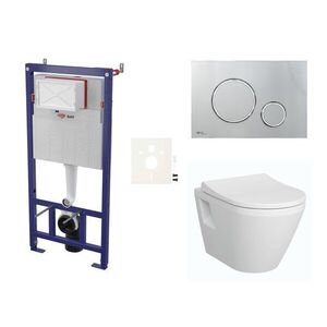 Cenově zvýhodněný závěsný WC set SAT do lehkých stěn / předstěnová montáž + WC VitrA Integra SIKOSSINTRE71K SIKOSSINTRE71K obraz