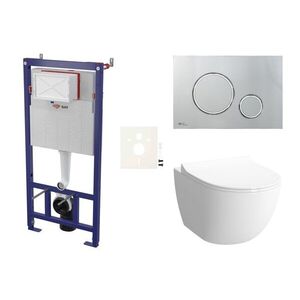 Cenově zvýhodněný závěsný WC set SAT do lehkých stěn / předstěnová montáž + WC VitrA Sento SIKOSSSEN71K SIKOSSSEN71K obraz
