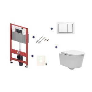 Cenově zvýhodněný závěsný WC set TECE do lehkých stěn / předstěnová montáž + WC SAT Brevis SIKOTS2W0 SIKOTS2W0 obraz