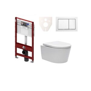 Cenově zvýhodněný závěsný WC set TECE do lehkých stěn / předstěnová montáž + WC SAT Brevis SIKOTS3W1 SIKOTS3W1 obraz