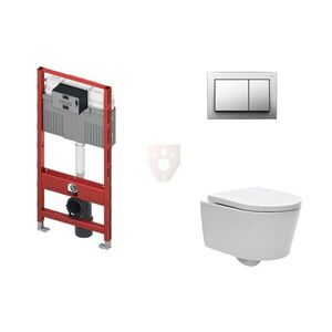 Cenově zvýhodněný závěsný WC set TECE do lehkých stěn / předstěnová montáž + WC SAT Brevis SIKOTS3W2 SIKOTS3W2 obraz