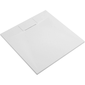 CERANO Sprchová vanička čtvercová Enzo SMC/minerální kompozit strukturovaná bílá matná 80x80x3 CER-666043 obraz