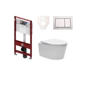 Cenově zvýhodněný závěsný WC set TECE do lehkých stěn / předstěnová montáž + WC SAT Brevis SIKOTS3W3 SIKOTS3W3 obraz