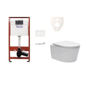 Cenově zvýhodněný závěsný WC set TECE do lehkých stěn / předstěnová montáž + WC SAT Brevis SIKOTSW0 SIKOTSW0 obraz