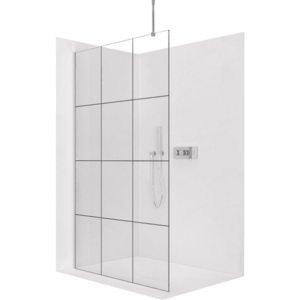 CERANO Sprchová zástěna Walk-in Onyx Top Round L/P 8 mm kulatá vzpěra chrom, industriální sklo 160x200 CER-8050BD1492 obraz