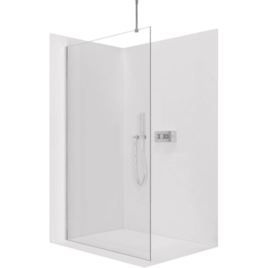 CERANO Sprchová zástěna Walk-in Onyx Top Round L/P 10 mm kulatá vzpěra chrom, transparentní sklo 150x200 CER-8050BD78646 obraz