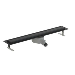 Sprchový žlab SAT 85 cm nerez černý ZLAB90NRZBL ZLAB90NRZBL obraz