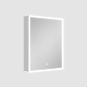 Zrcadlová skříňka s osvětlením SAT 45x60 cm kov hliník SATZGALED4560AL SATZGALED4560AL obraz