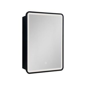 Zrcadlová skříňka s osvětlením SAT 50x71 cm černá SATZGALED5071CE SATZGALED5071CE obraz