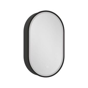 Zrcadlová skříňka s osvětlením SAT 50x80 cm kov černá SATZGALED5080CE SATZGALED5080CE obraz