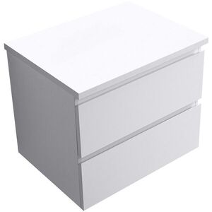 CERANO Koupelnová skříňka Carole bílá matná + deska pod umyvadlo Navira Pro 36 mm 60x51, 6x46 CER-668273 obraz