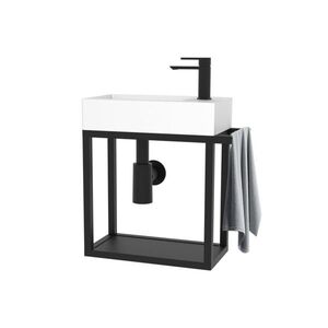 Koupelnová skříňka s umyvadlem SAT B-Way 39, 5x40x21, 5 cm černá mat BWAY40FRAME BWAY40FRAME obraz
