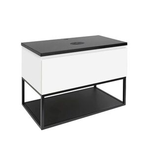 Koupelnová skříňka s krycí deskou SAT B-Way 59x50x45 cm bílá lesk BWAY60WZF BWAY60WZF obraz