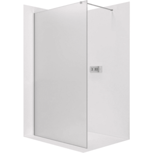 CERANO Sprchová zástěna Walk-in Onyx Cube L/P 8 mm hranatá vzpěra chrom, mléčné sklo- 60x200 CER-8050BD531 obraz