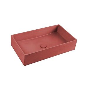 Umyvadlo na desku SAT Cemento 64x37 cm terakota bez přepadu CEM6437T CEM6437T obraz