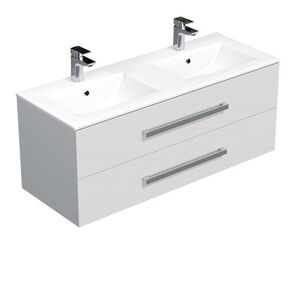 Koupelnová skříňka s umyvadlem SAT Cube Way 120x53x46 cm bílá lesk CUBE461202BIMOD CUBE461202BIMOD obraz
