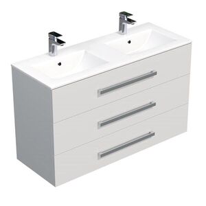 Koupelnová skříňka s umyvadlem SAT Cube Way 120x76, 5x46 cm bílá lesk CUBE461203BIMOD CUBE461203BIMOD obraz