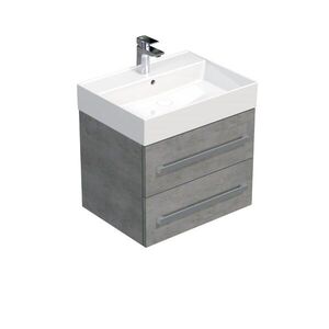 Koupelnová skříňka s umyvadlem SAT Cube Way 60x53x46 cm beton mat CUBE46602BESAT CUBE46602BESAT obraz