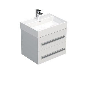 Koupelnová skříňka s umyvadlem SAT Cube Way 60x53x46 cm bílá lesk CUBE46602BISAT CUBE46602BISAT obraz