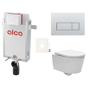 Cenově zvýhodněný závěsný WC set Alca k zazdění + WC SAT Brevis SIKOAW9 SIKOAW9 obraz