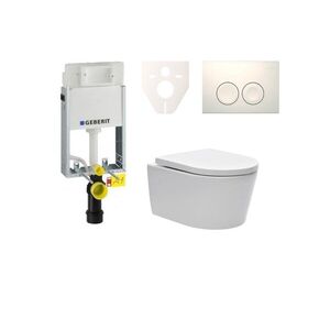Cenově zvýhodněný závěsný WC set Geberit k zazdění + WC SAT Brevis SIKOGE1W1 SIKOGE1W1 obraz