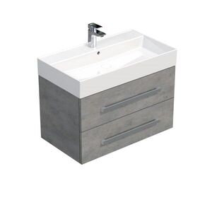 Koupelnová skříňka s umyvadlem SAT Cube Way 80x53x46 cm beton mat CUBE46802BESAT CUBE46802BESAT obraz