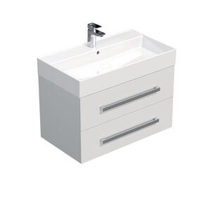 Koupelnová skříňka s umyvadlem SAT Cube Way 80x53x46 cm bílá lesk CUBE46802BISAT CUBE46802BISAT obraz