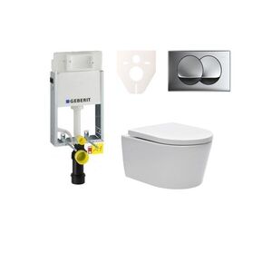 Cenově zvýhodněný závěsný WC set Geberit k zazdění + WC SAT Brevis SIKOGE1W71 SIKOGE1W71 obraz