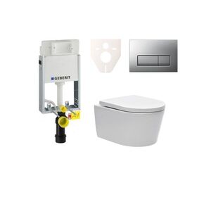 Cenově zvýhodněný závěsný WC set Geberit k zazdění + WC SAT Brevis SIKOGE1W8 SIKOGE1W8 obraz