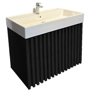 Koupelnová skříňka s umyvadlem SAT Delano 60x56x46 cm černá mat DELANO60ZCSAT DELANO60ZCSAT obraz
