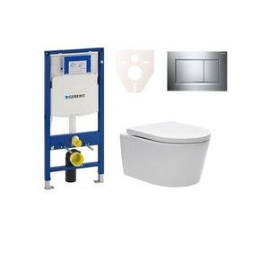 Cenově zvýhodněný závěsný WC set Geberit do lehkých stěn / předstěnová montáž + WC SAT Brevis SIKOGES3W6 SIKOGES3W6 obraz