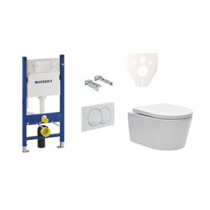 Cenově zvýhodněný závěsný WC set Geberit do lehkých stěn / předstěnová montáž + WC SAT Brevis SIKOGES5W0 SIKOGES5W0 obraz