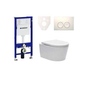 Cenově zvýhodněný závěsný WC set Geberit do lehkých stěn / předstěnová montáž + WC SAT Brevis SIKOGES6W1 SIKOGES6W1 obraz